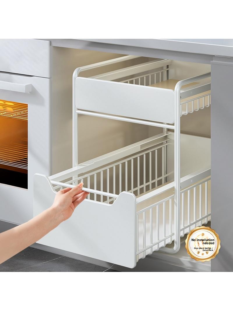 Kitchen Baking Drawer - Kitchen Sink Storage Rack Multi-Functional Pull-Out
