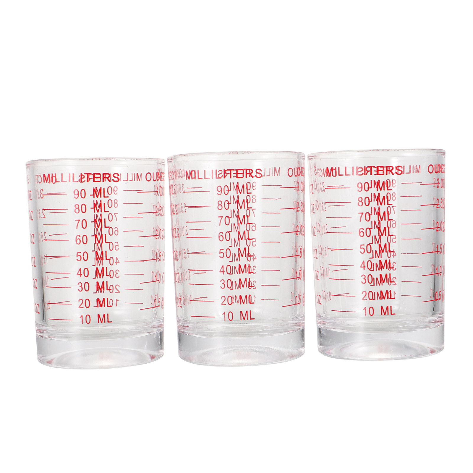 Kitchen And Baking Tools - 3Pcs Reusable Glass Measuring Cups with