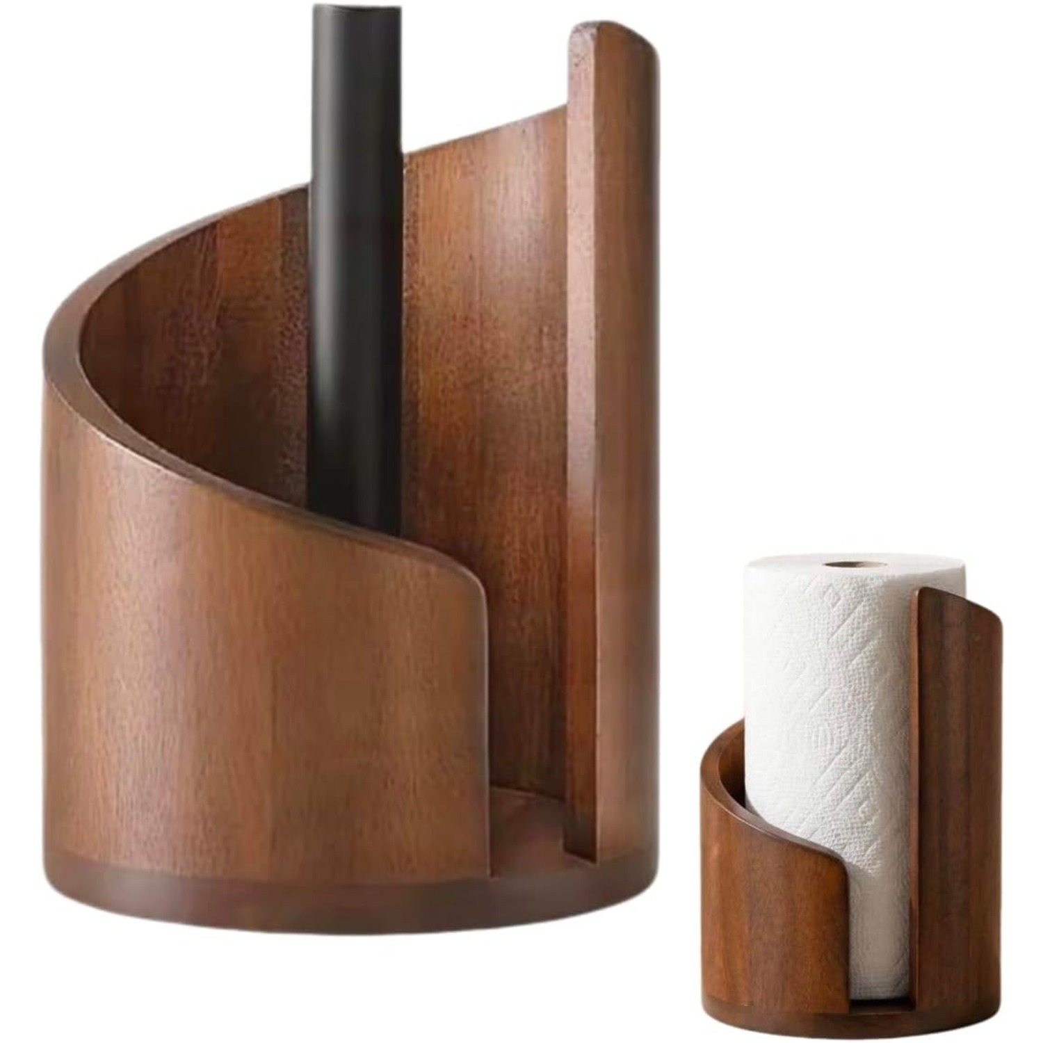 Kitchen Baking Paper Holder - Natural Wood Kitchen Paper Towel Holder