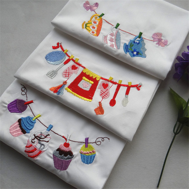 Kitchen Baking Background - 1Pc Home Embroidered Napkin Baking Gourmet