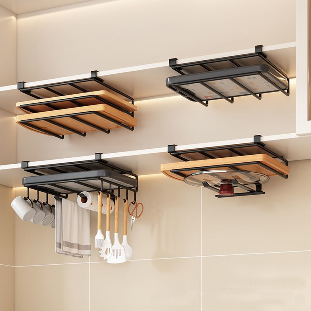 Kitchen Baking Paper Holder - Kitchen Under Cabinet Hanging Organizer Rack