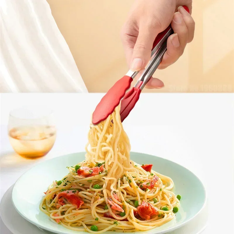 Kitchen Baking Store - 7 Inch Non-Slip Food Tongs for