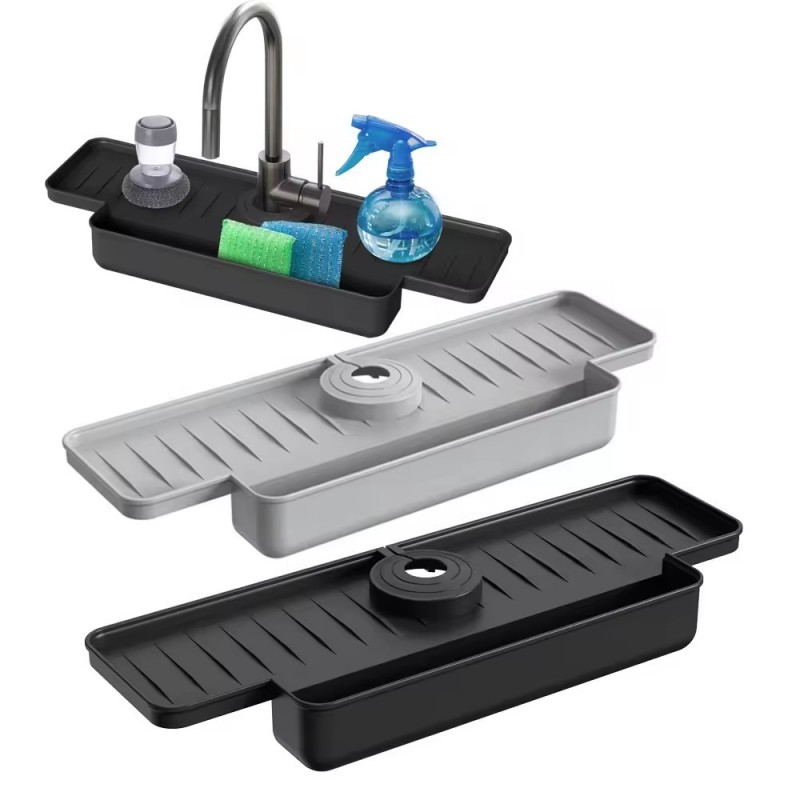 Kitchen Baking Paper Holder - Upgraded Silicone Sink Faucet Splash Guard