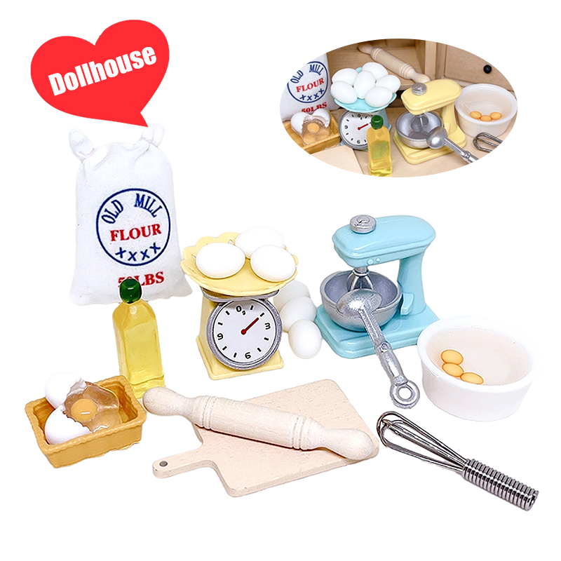 Kitchen And Baking Tools - 1Set 1:12 Dollhouse Miniature Flour Egg