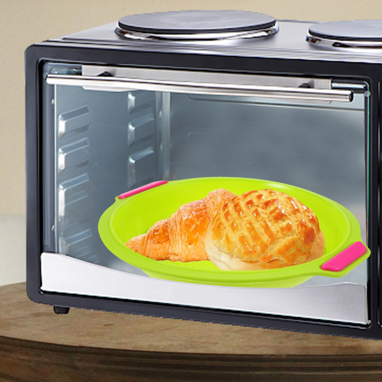 Kitchen Baking Pan - 9 Inches Silicone Cake Pan Non-Stick