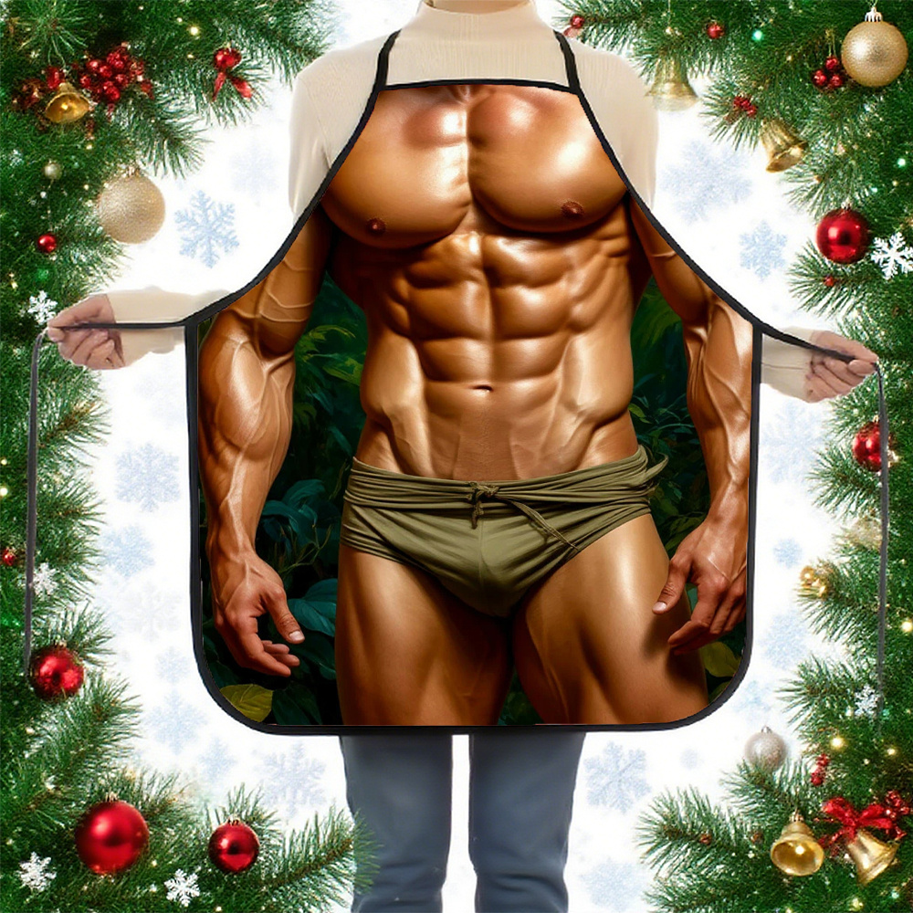 1pc Muscular Figure Apron with – Kitchen Baking Background Bewertung und Preis