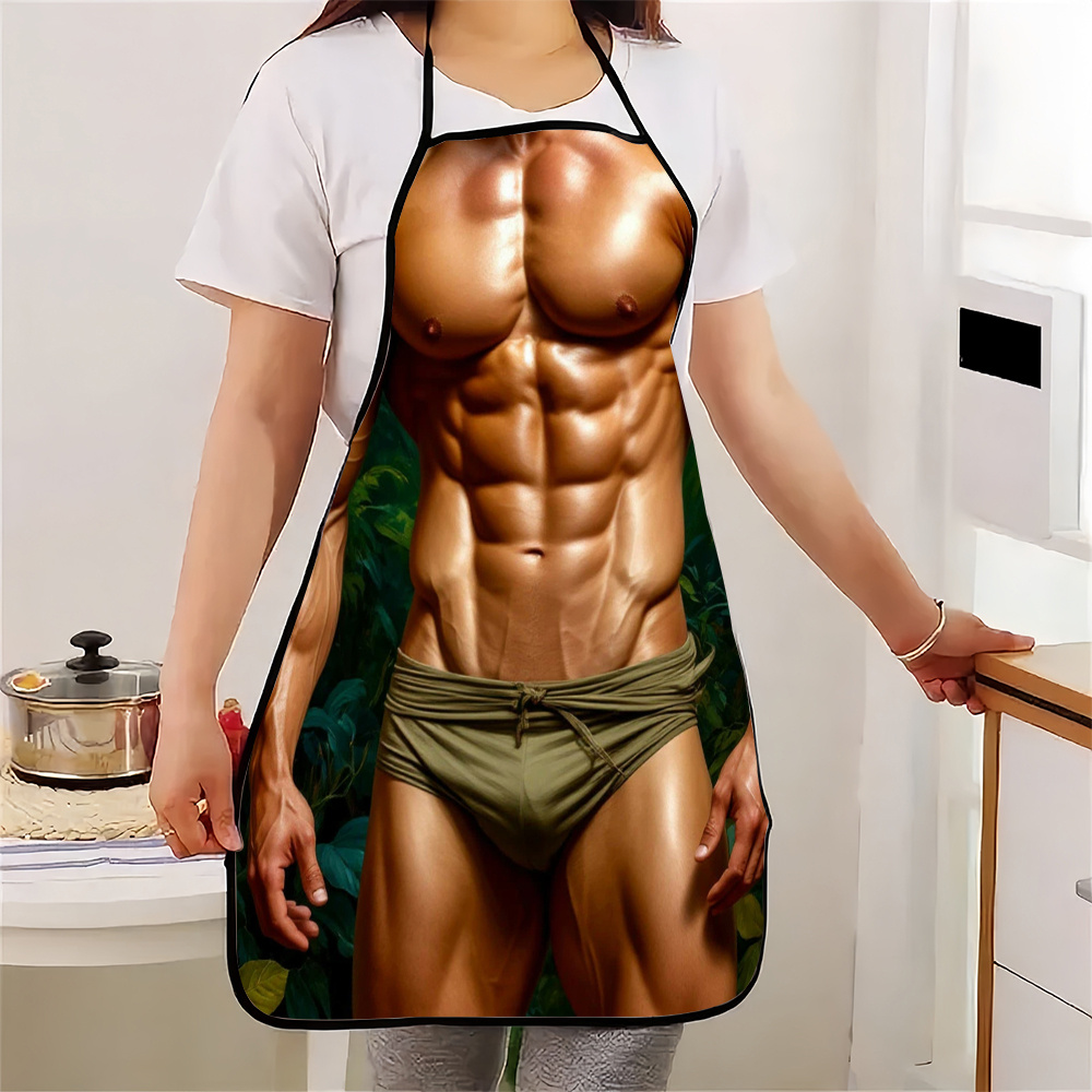 1pc Muscular Figure Apron with – Kitchen Baking Background Bewertung und Preis