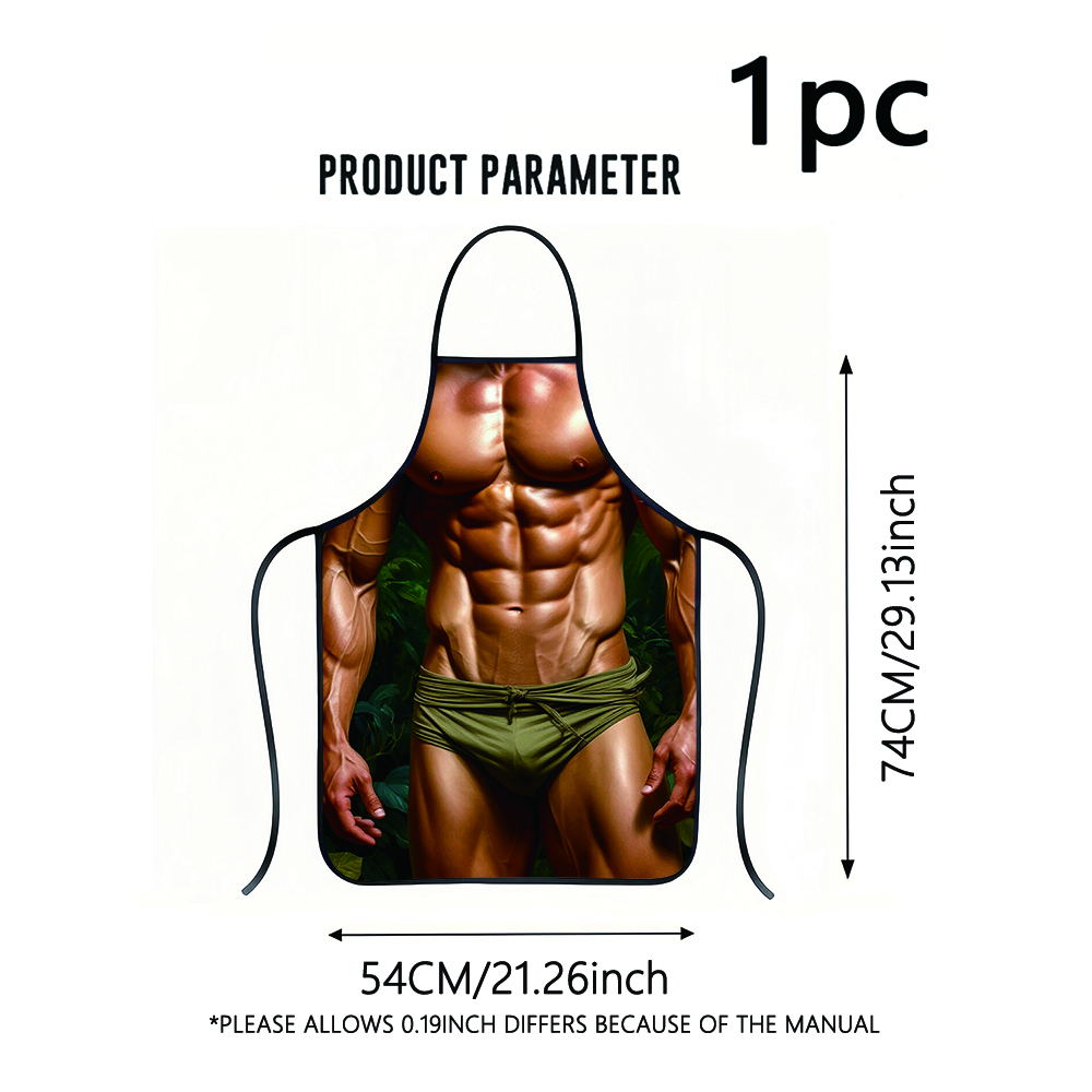 1pc Muscular Figure Apron with – Kitchen Baking Background Bewertung und Preis