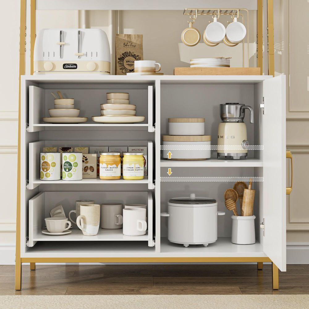 69 Tall Bookshelf, White Gold  – Kitchen Baking Drawer Bewertung und Preis