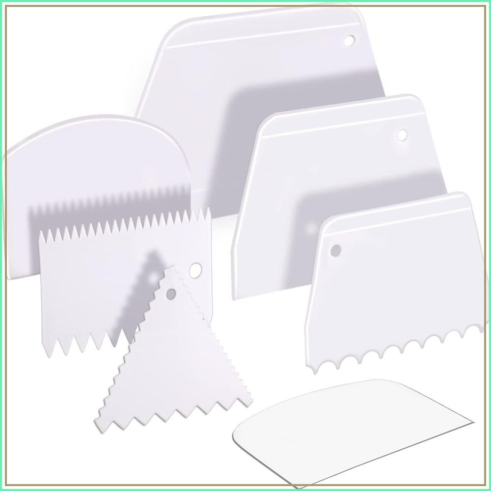 7 Pcs Cake Scraper Set - Dough – Bench Scraper Dough Bewertung und Preis