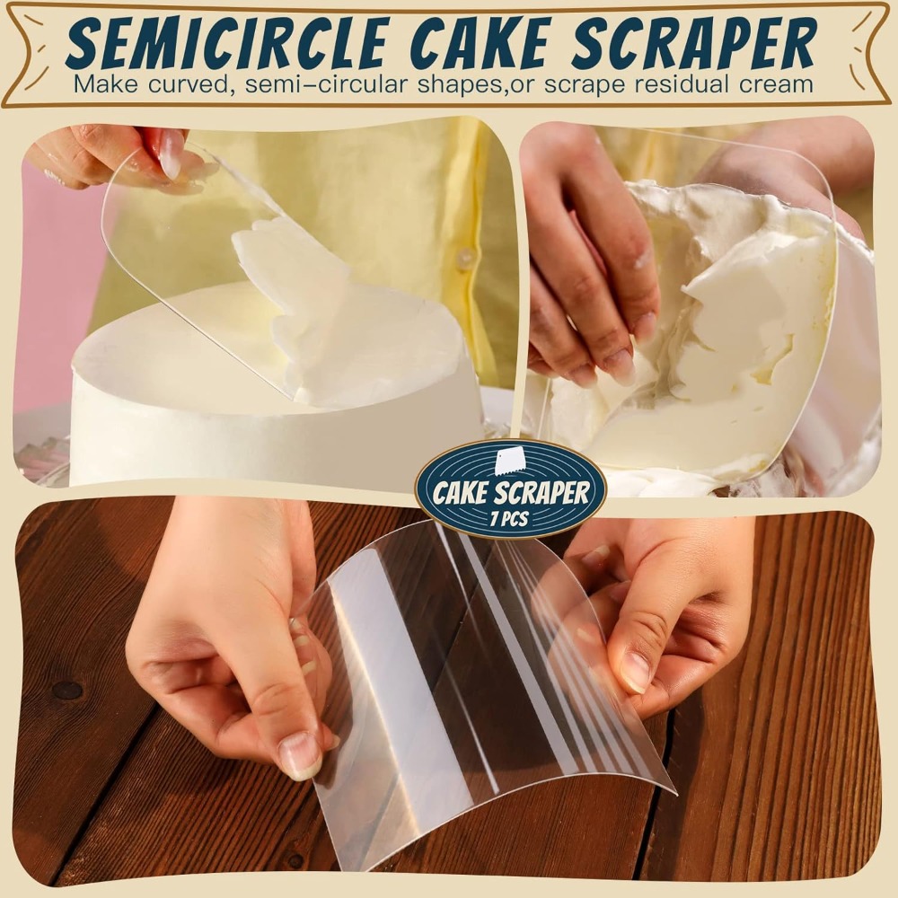7 Pcs Cake Scraper Set - Dough – Bench Scraper Dough Bewertung und Preis