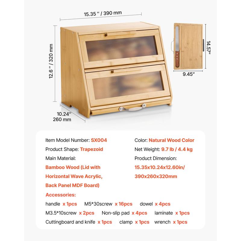 Double Layer Bread Box for Kit – Kitchen Baking Counter Bewertung und Preis