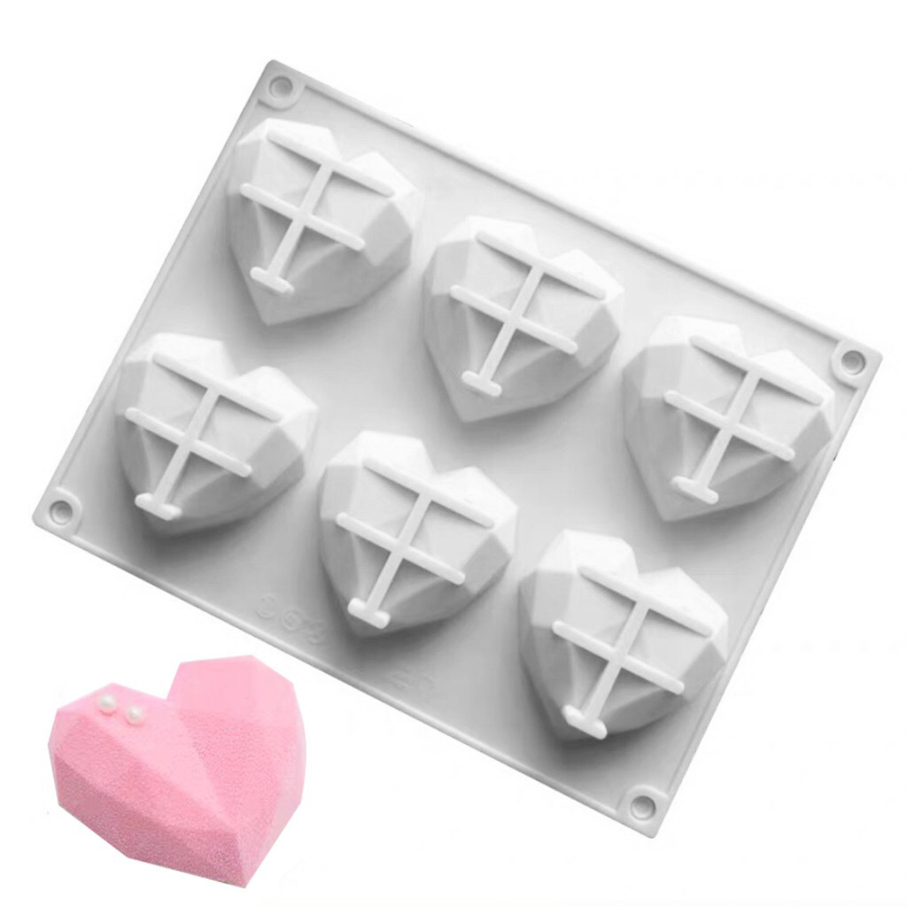 3D 6 Cavity Diamond Love Silic – Kitchen Baking Store Bewertung und Preis