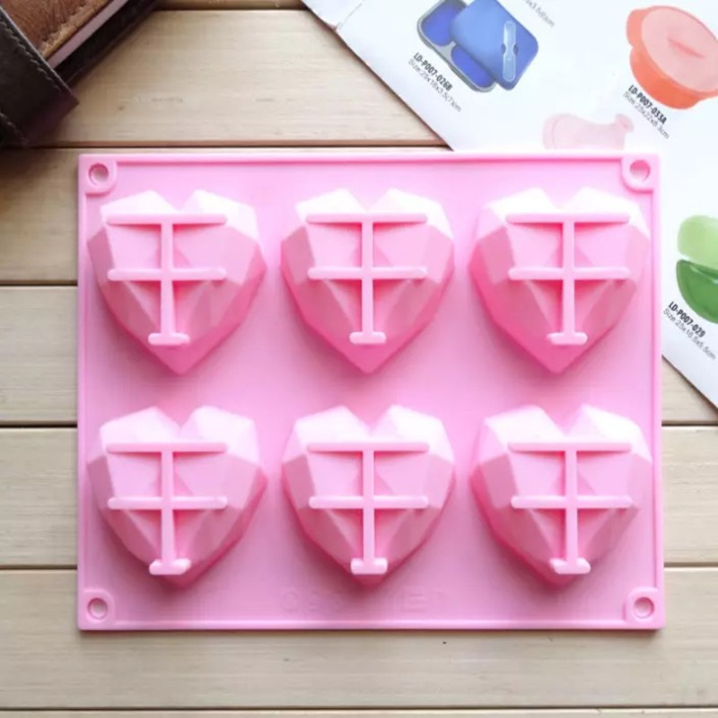 3D 6 Cavity Diamond Love Silic – Kitchen Baking Store Bewertung und Preis
