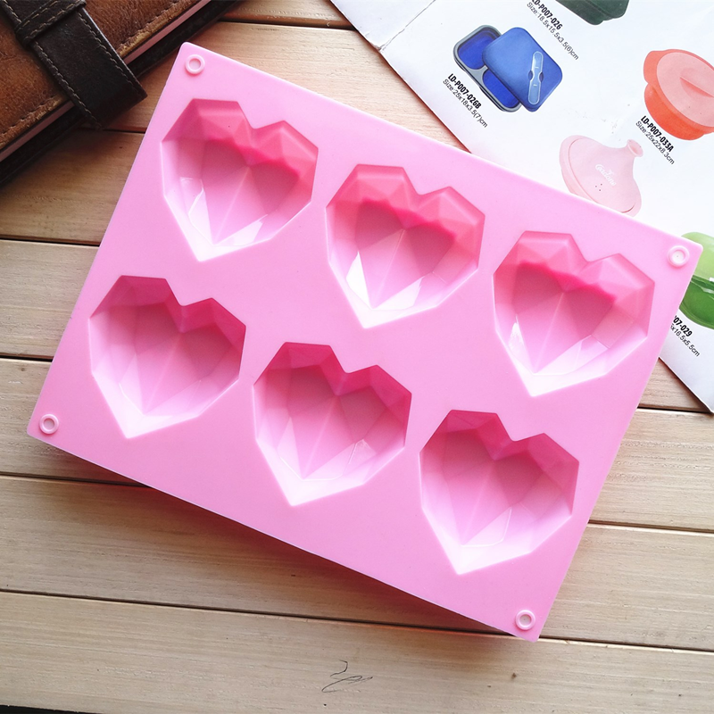 3D 6 Cavity Diamond Love Silic – Kitchen Baking Store Bewertung und Preis
