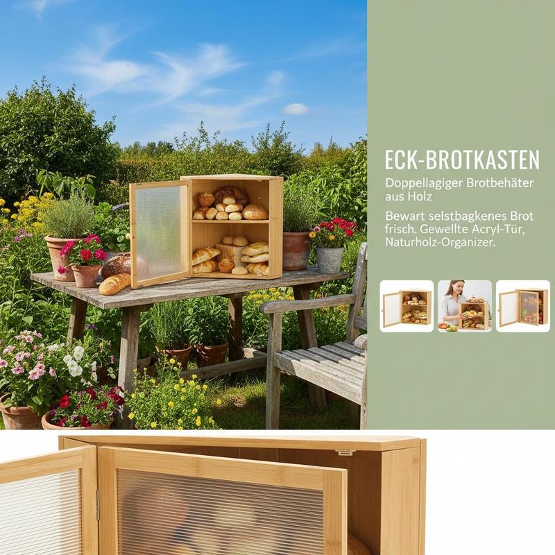 Corner Bread Box for Kitchen C – Kitchen Baking Counter Bewertung und Preis