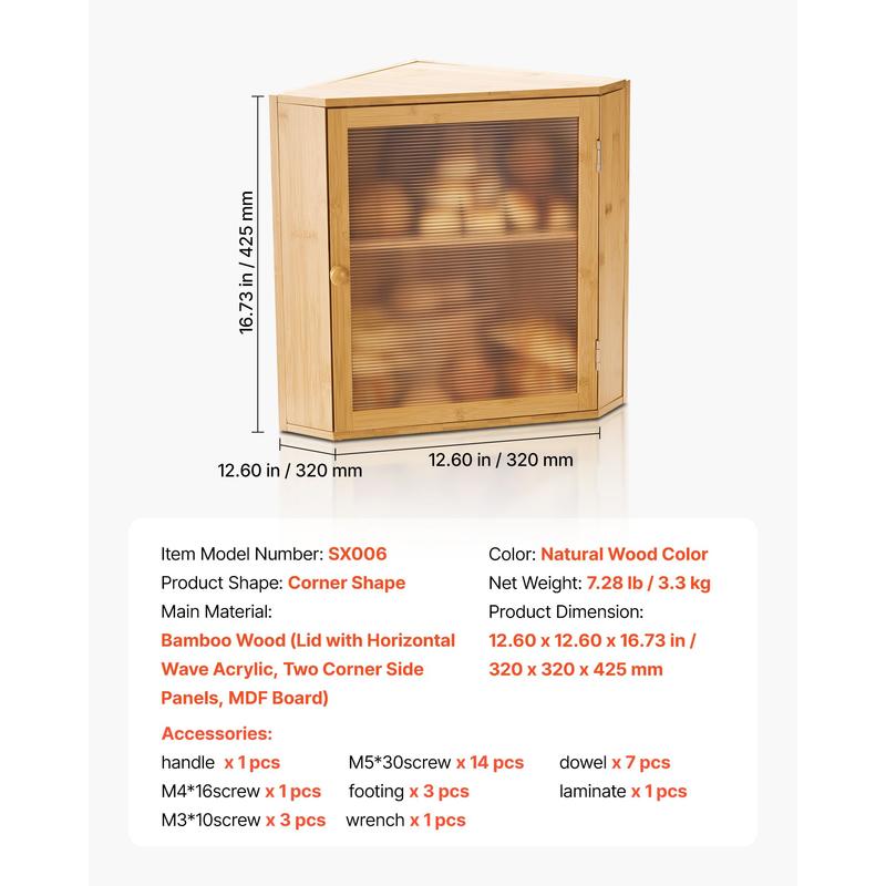 Corner Bread Box for Kitchen C – Kitchen Baking Counter Bewertung und Preis