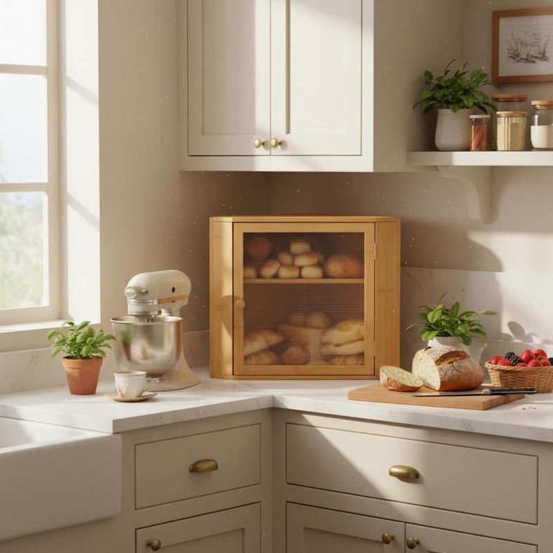 Corner Bread Box for Kitchen C – Kitchen Baking Counter Bewertung und Preis