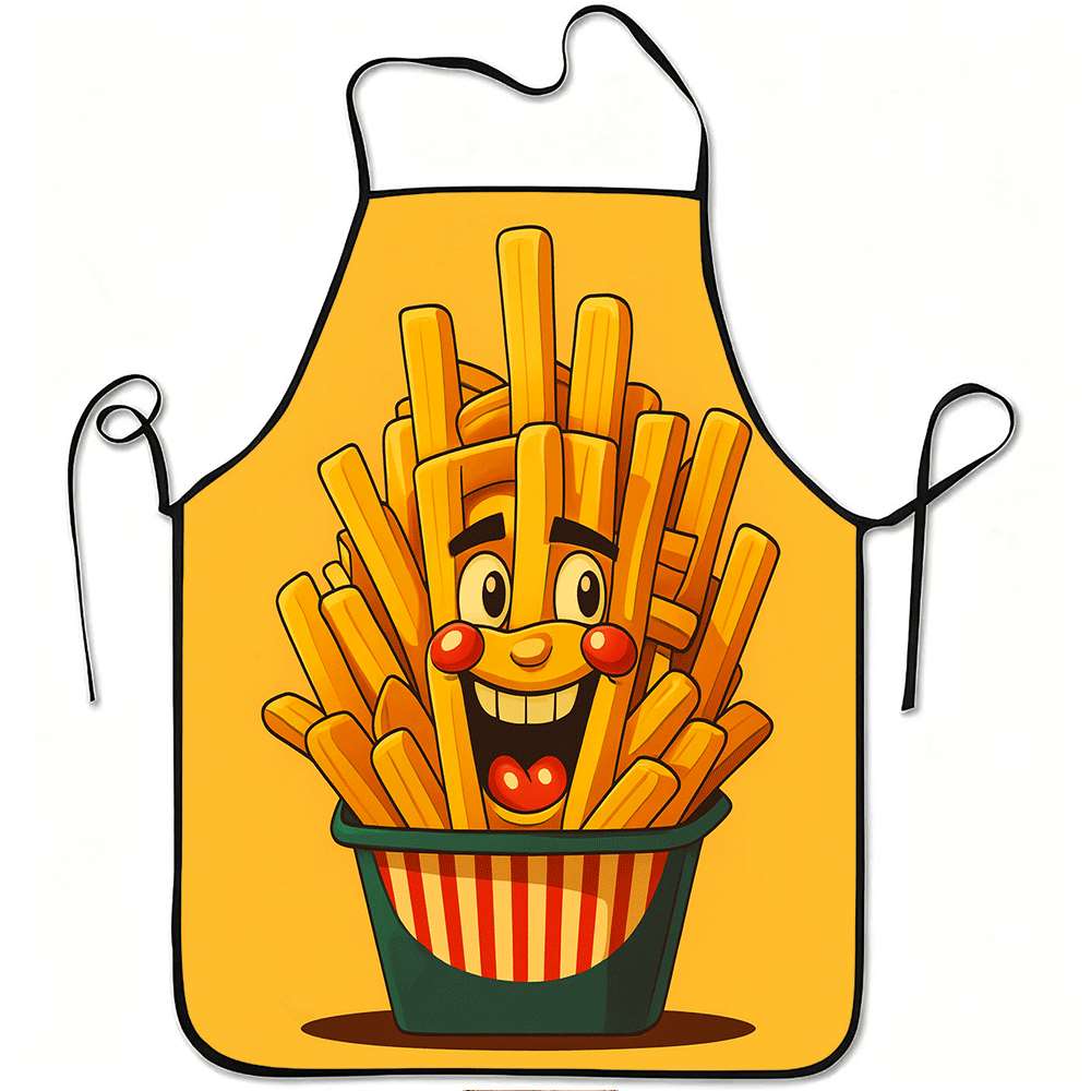 Cute French Fry Face Apron Fas – Kitchen Baking Background Bewertung und Preis