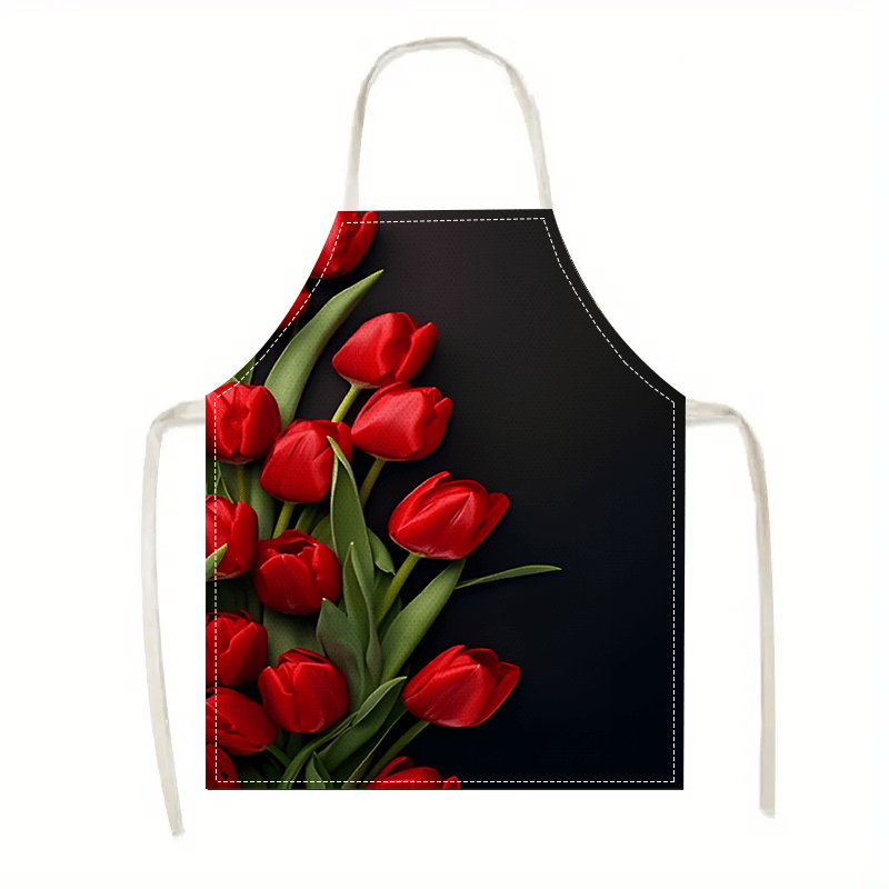 1pc Red Tulip Flower Black Bac – Kitchen Baking Background Bewertung und Preis