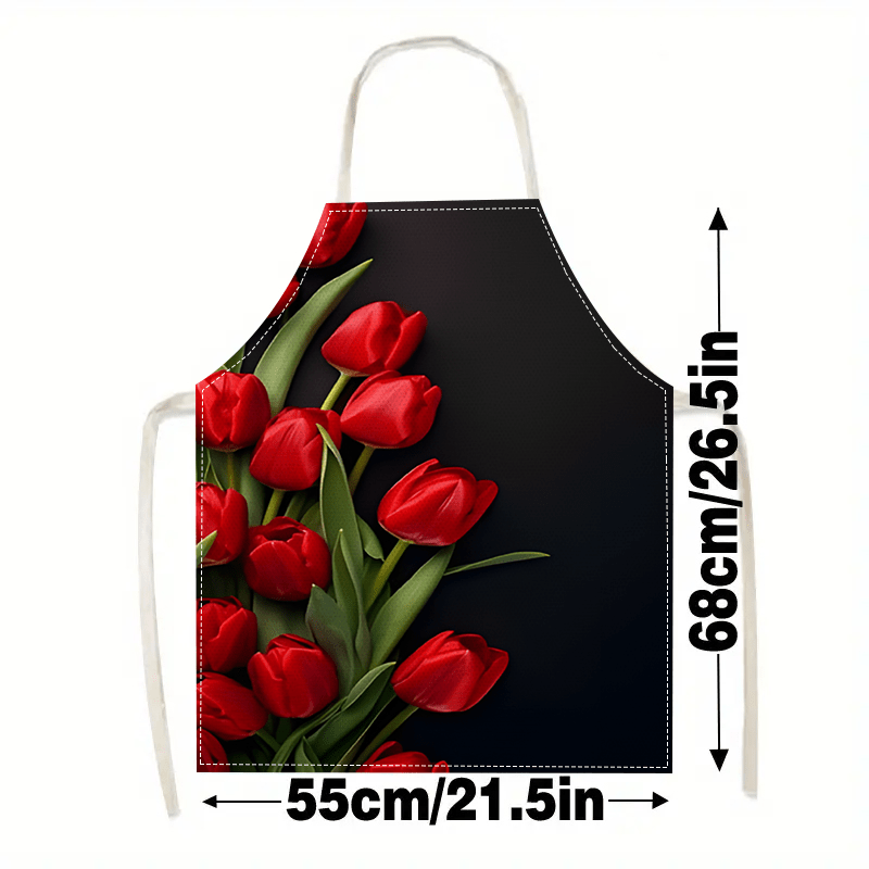 1pc Red Tulip Flower Black Bac – Kitchen Baking Background Bewertung und Preis