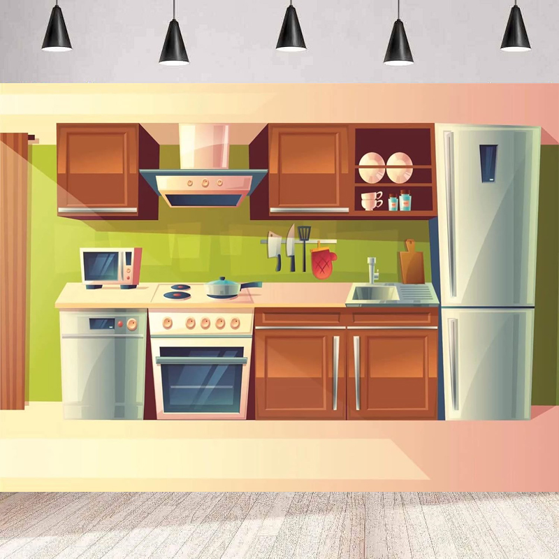 Photography Backdrop Cartoon K – Kitchen Baking Background Bewertung und Preis