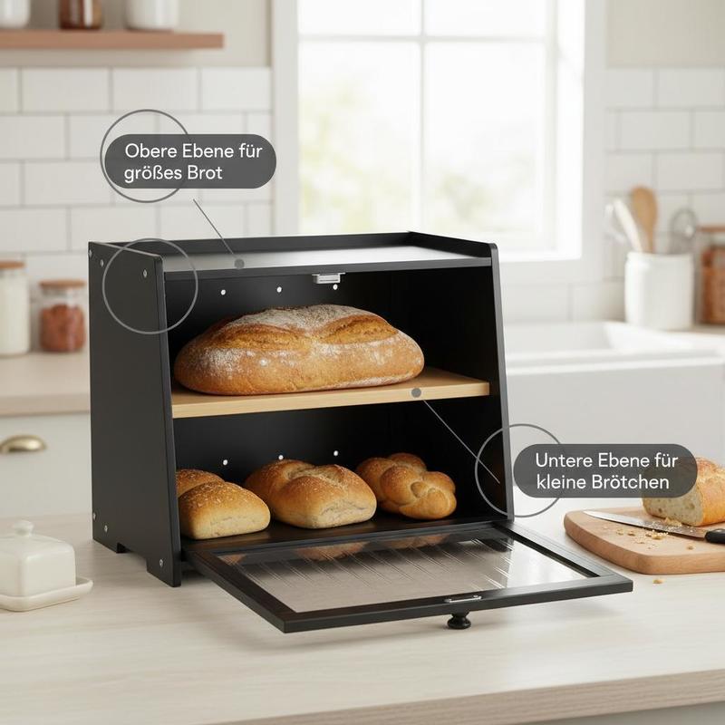 Double Layer Bread Box for Kit – Kitchen Baking Counter Bewertung und Preis