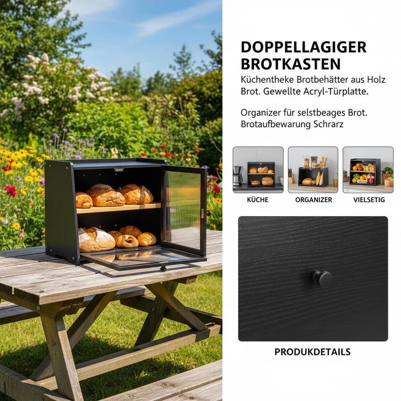 Double Layer Bread Box for Kit – Kitchen Baking Counter Bewertung und Preis