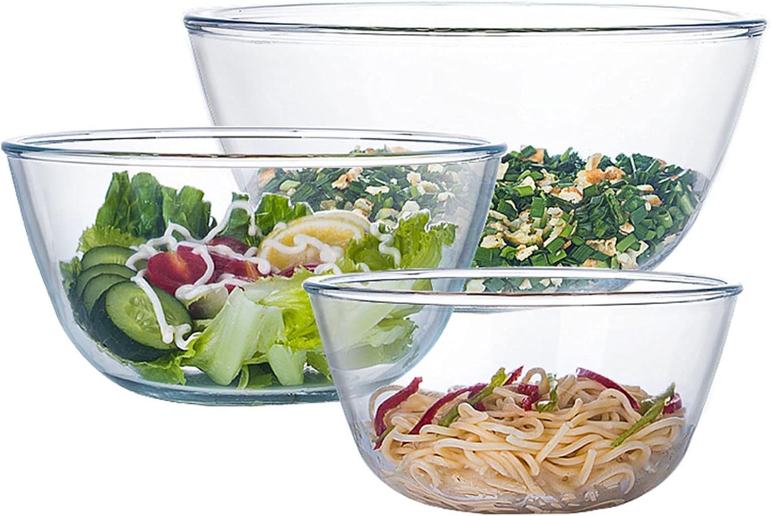 Glass Mixing Bowl Set of 3 for – Kitchen Baking Set Bewertung und Preis