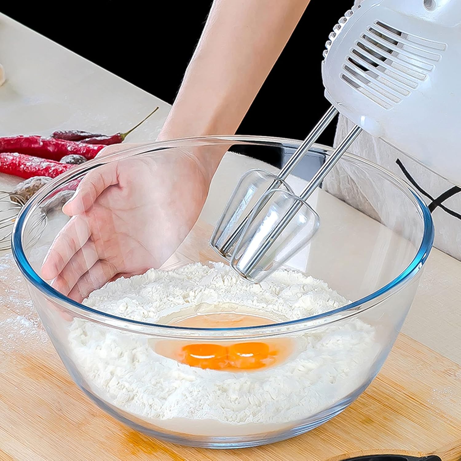 Glass Mixing Bowl Set of 3 for – Kitchen Baking Set Bewertung und Preis