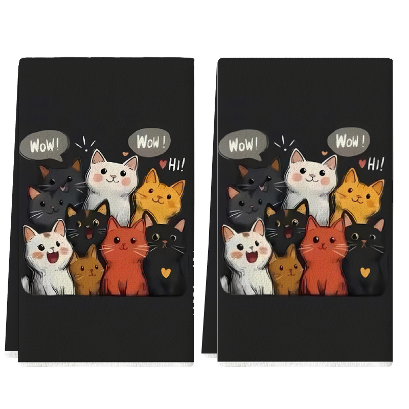 2Pcs, Black Background Cat-The – Kitchen Baking Background Bewertung und Preis