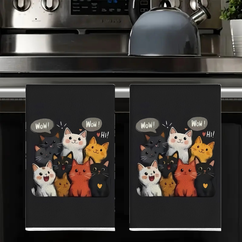 2Pcs, Black Background Cat-The – Kitchen Baking Background Bewertung und Preis