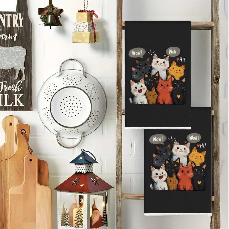 2Pcs, Black Background Cat-The – Kitchen Baking Background Bewertung und Preis