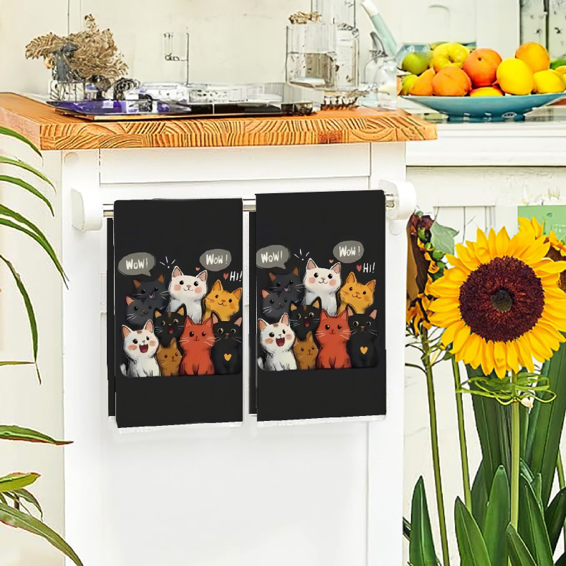 2Pcs, Black Background Cat-The – Kitchen Baking Background Bewertung und Preis