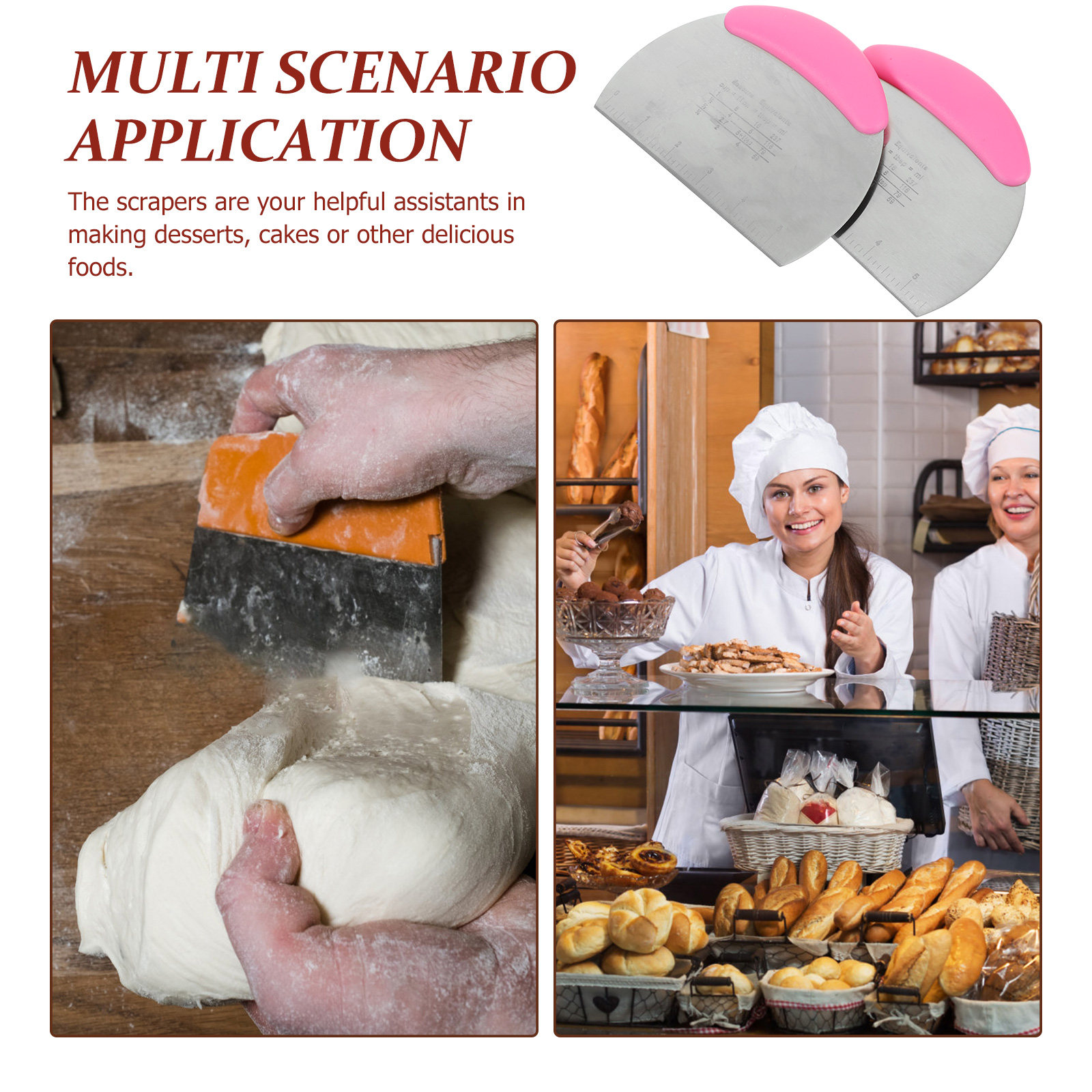 2Pcs Silicone Dough Scraper Se – Kitchen Baking Set Bewertung und Preis