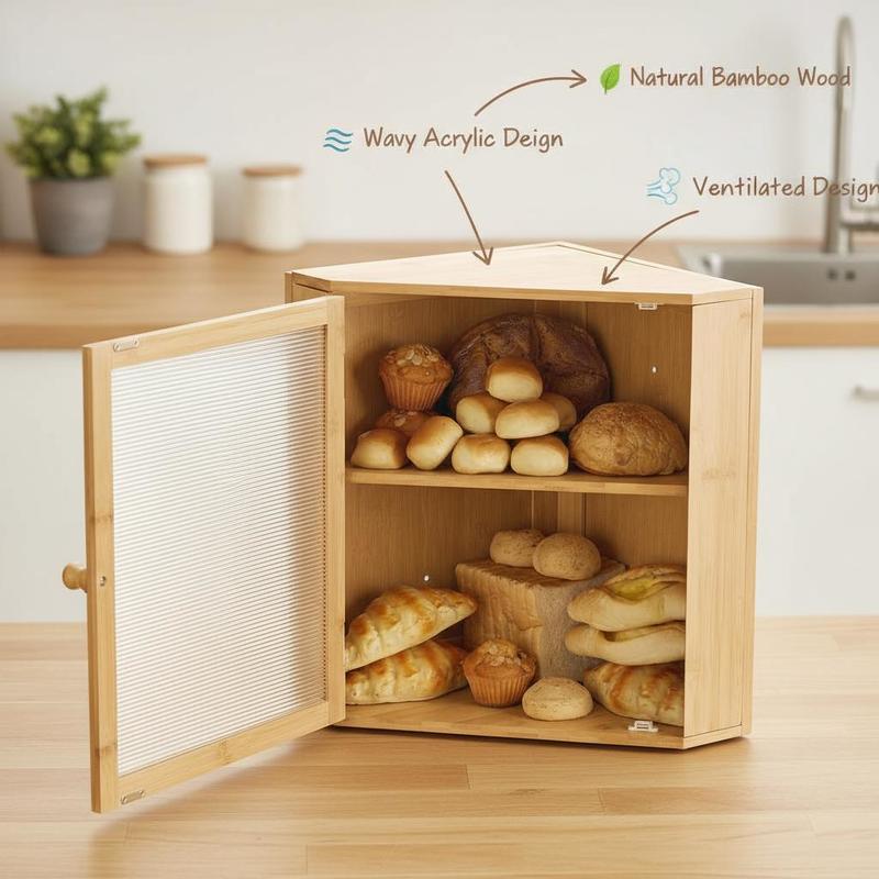 Corner Bread Box for Kitchen C – Kitchen Baking Counter Bewertung und Preis