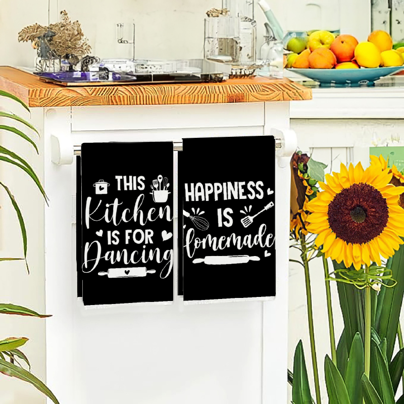 2Pcs, Kitchen Towels with Fun  – Kitchen Baking Background Bewertung und Preis