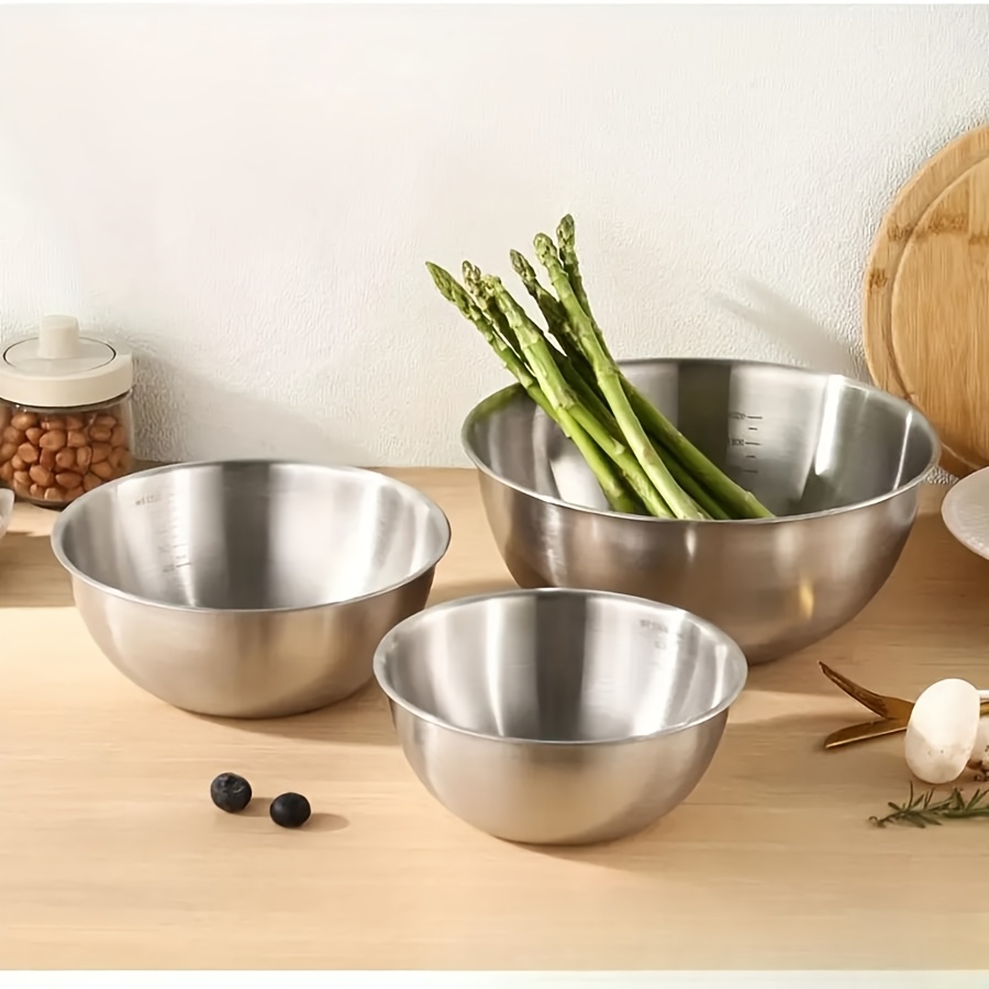 3pcs Stainless Steel Salad Bow – Kitchen Baking Store Bewertung und Preis