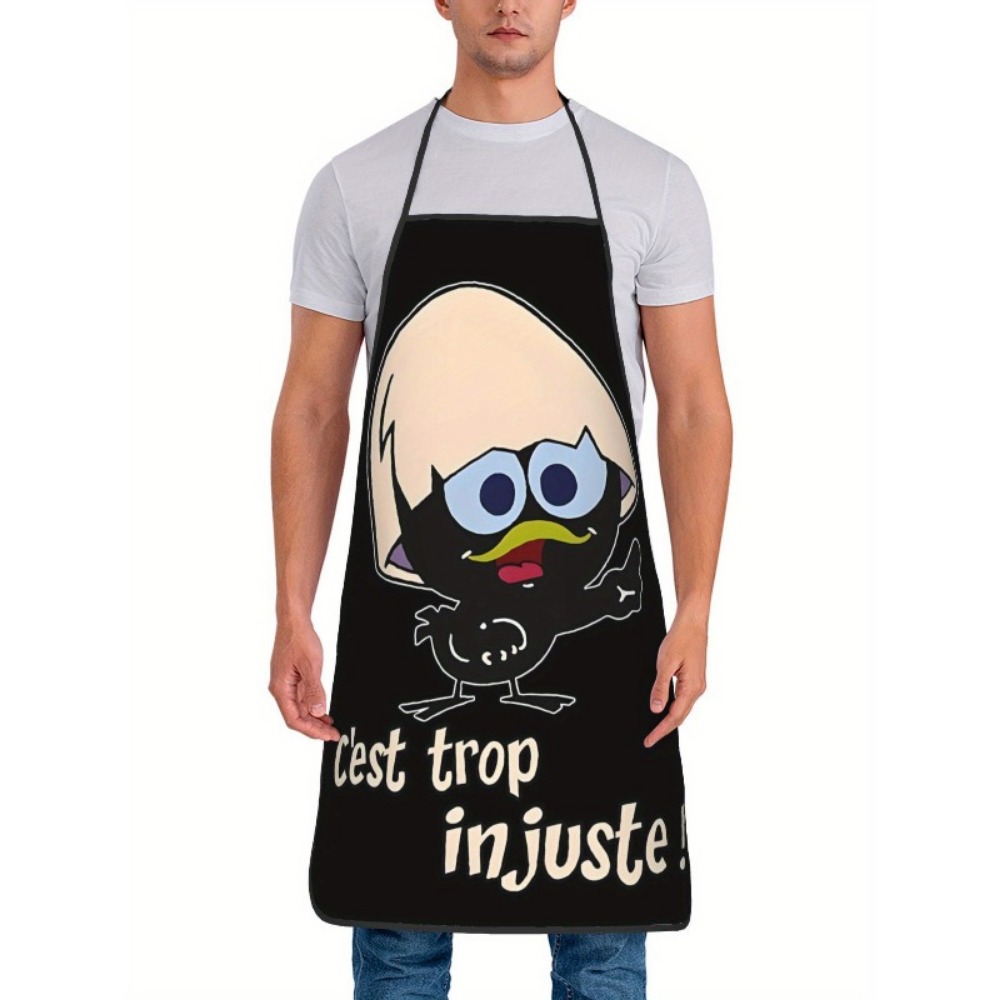Cartoon Chicken Print Apron Bl – Kitchen Baking Background Bewertung und Preis