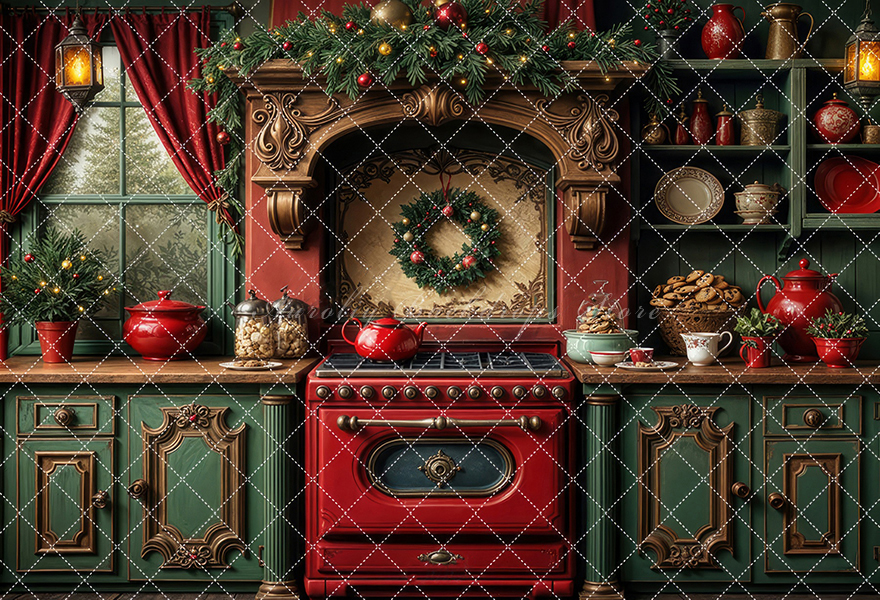 Nostalgic Christmas Kitchen Ba – Kitchen Baking Background Bewertung und Preis