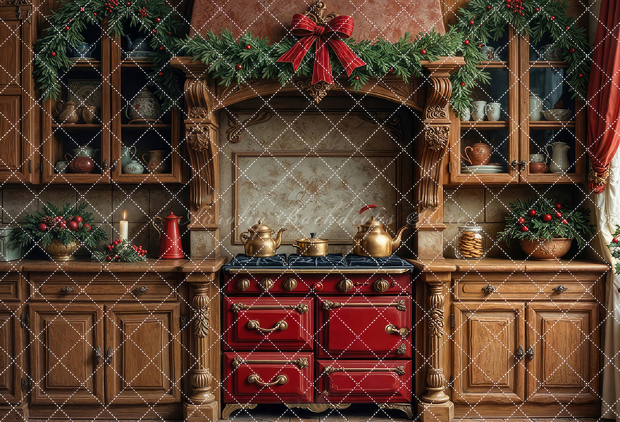 Nostalgic Christmas Kitchen Ba – Kitchen Baking Background Bewertung und Preis