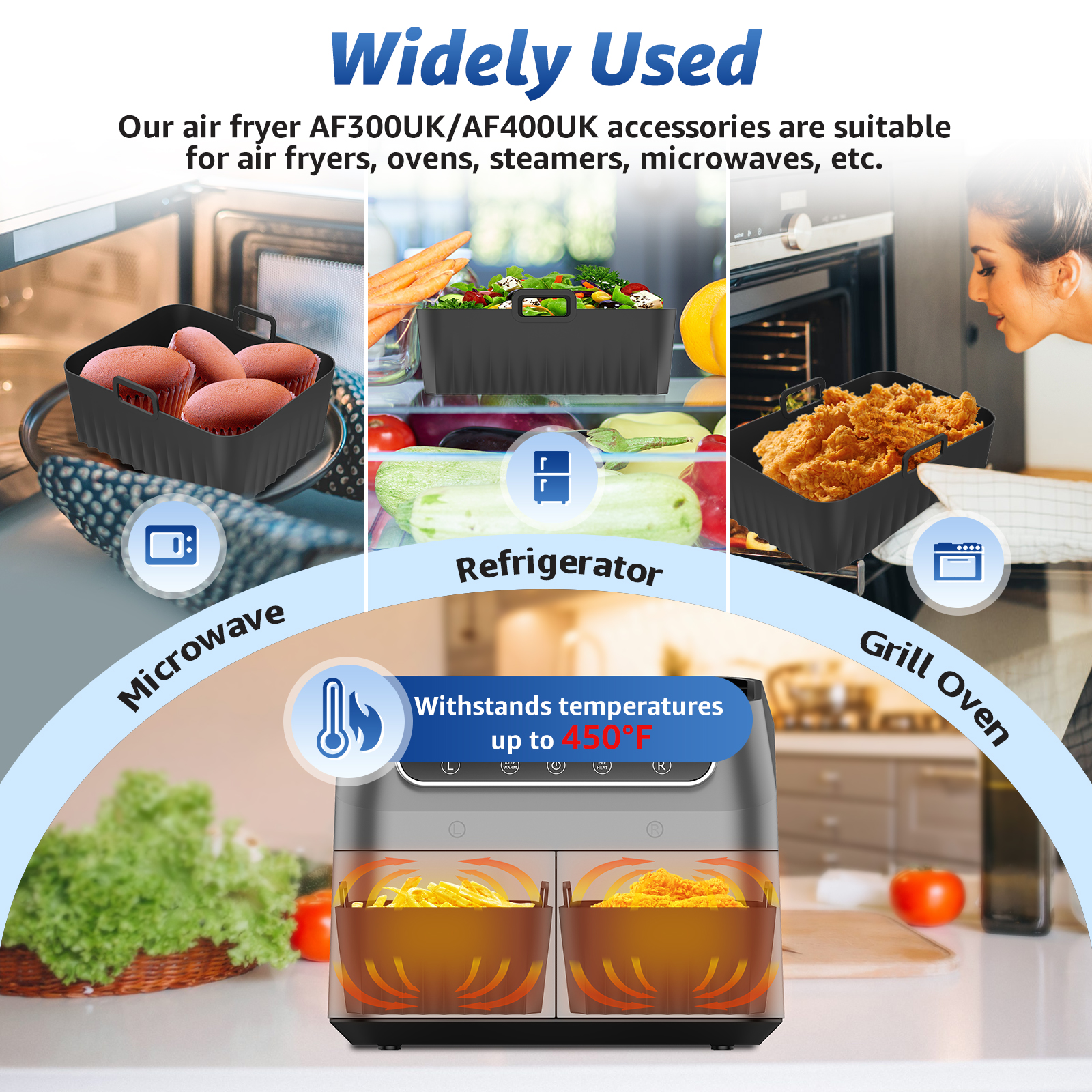 2Pcs Air Fryer Silicone Pot Ai – Kitchen Baking Pan Bewertung und Preis